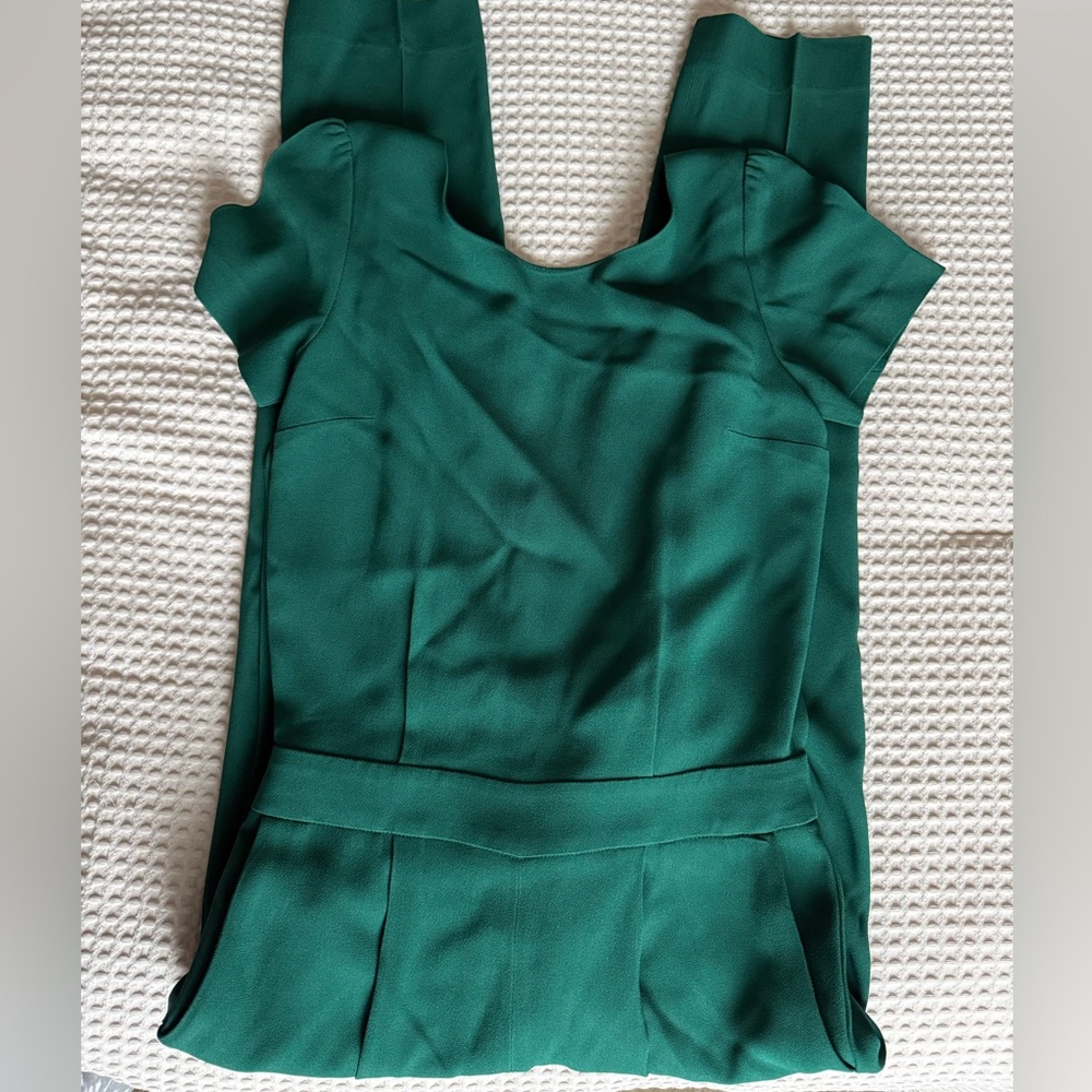 Sezane Charles jumpsuit short sleeve tie back